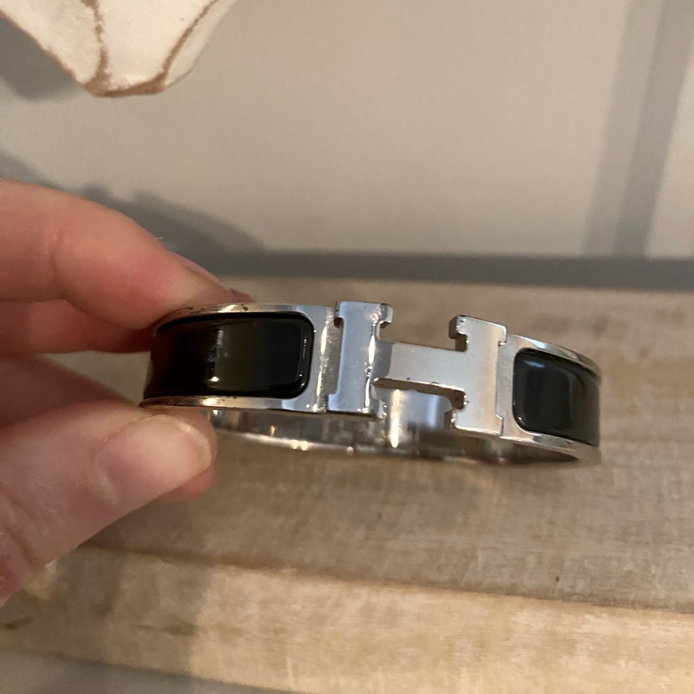 Black and silver Hermes bracelet